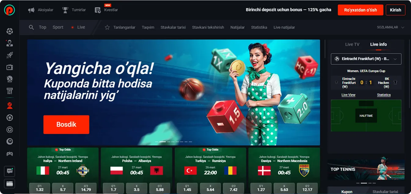 Pin Up Betting – sport stavkalari sharhi