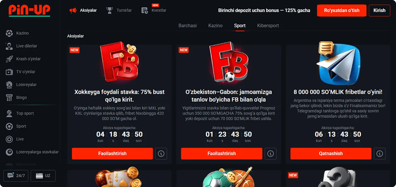 Stavka aksiyalari va maxsus tadbirlar